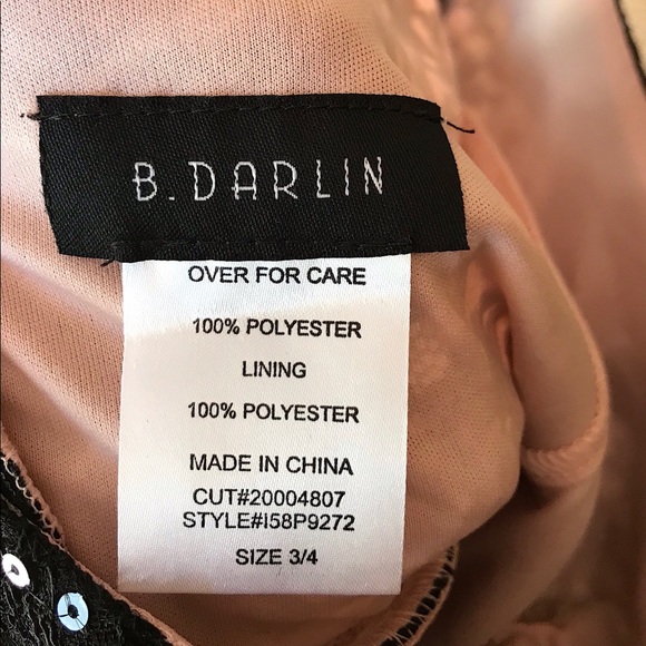 B. Darlin Black Sequin Cocktail Dress - Picture 3 of 3